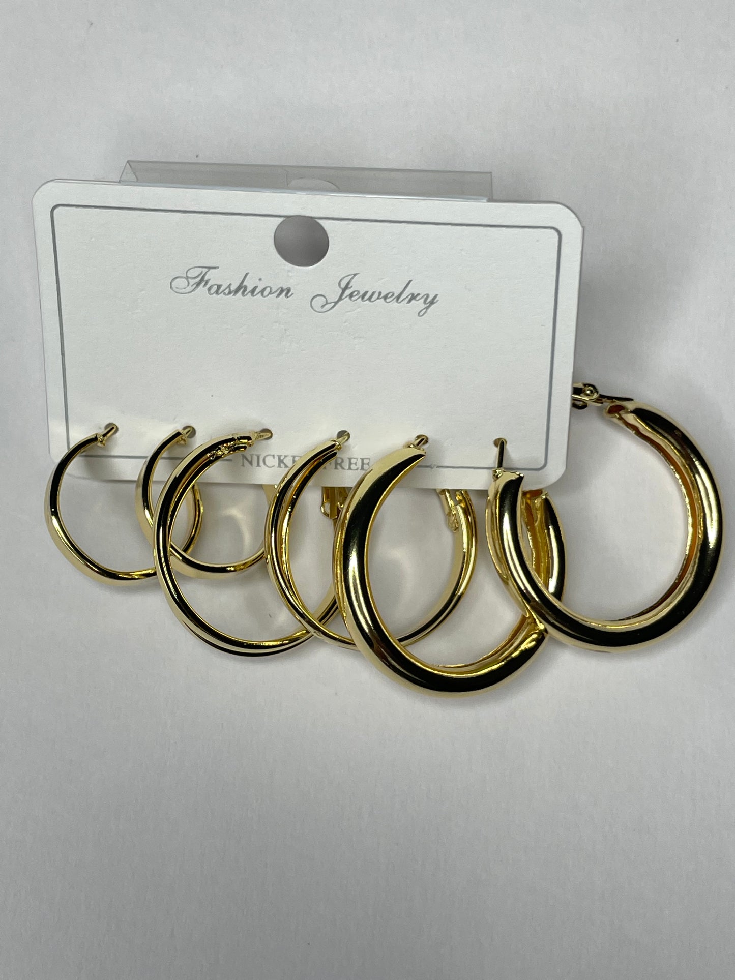 Radiant Gold Hoop Earrings Set