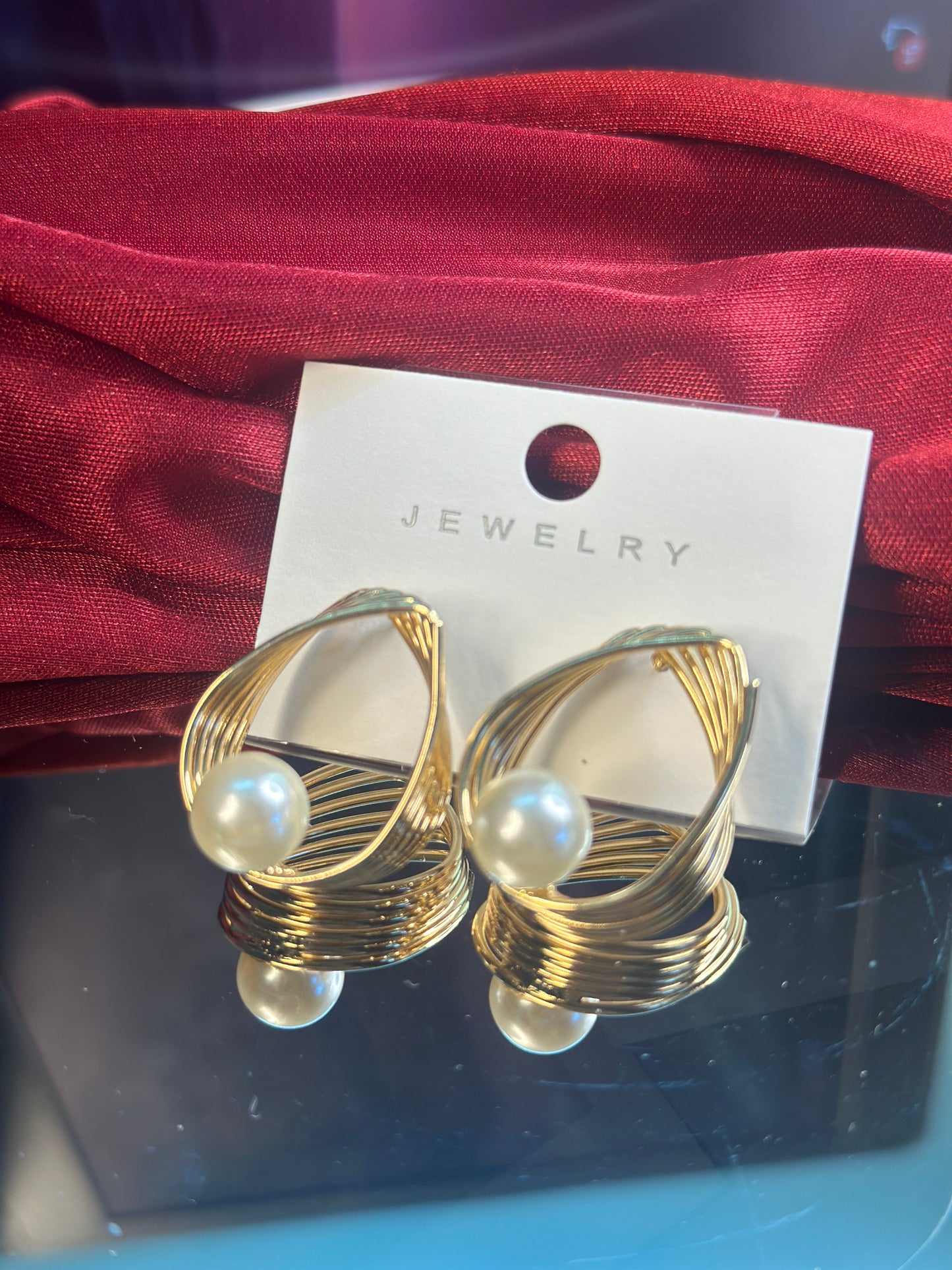 LUNA TWIST PEARL HOOP'S EARRING'S