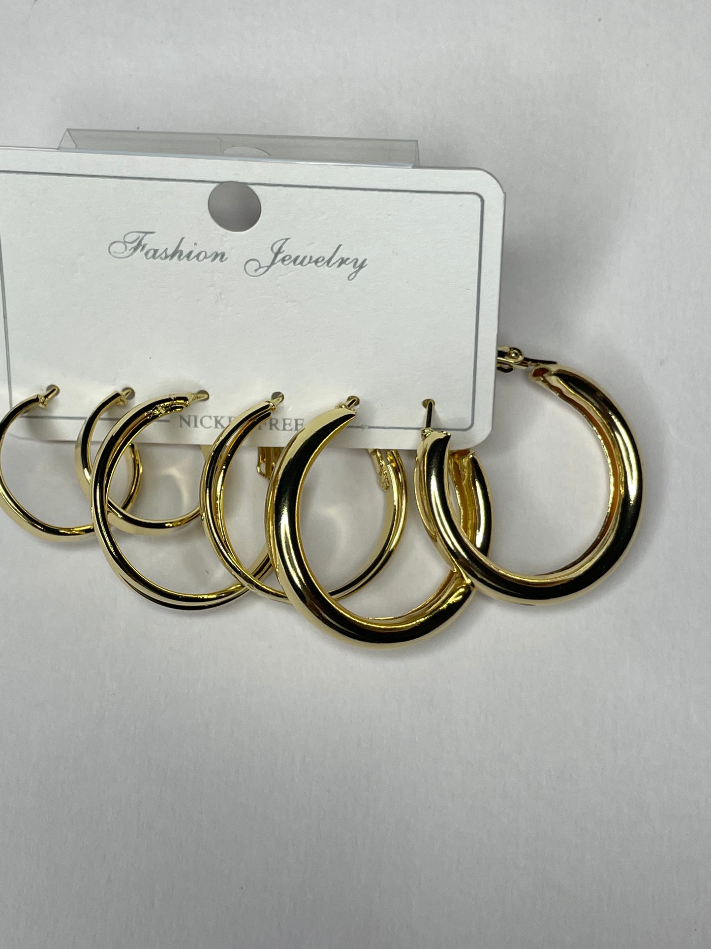 Radiant Gold Hoop Earrings Set