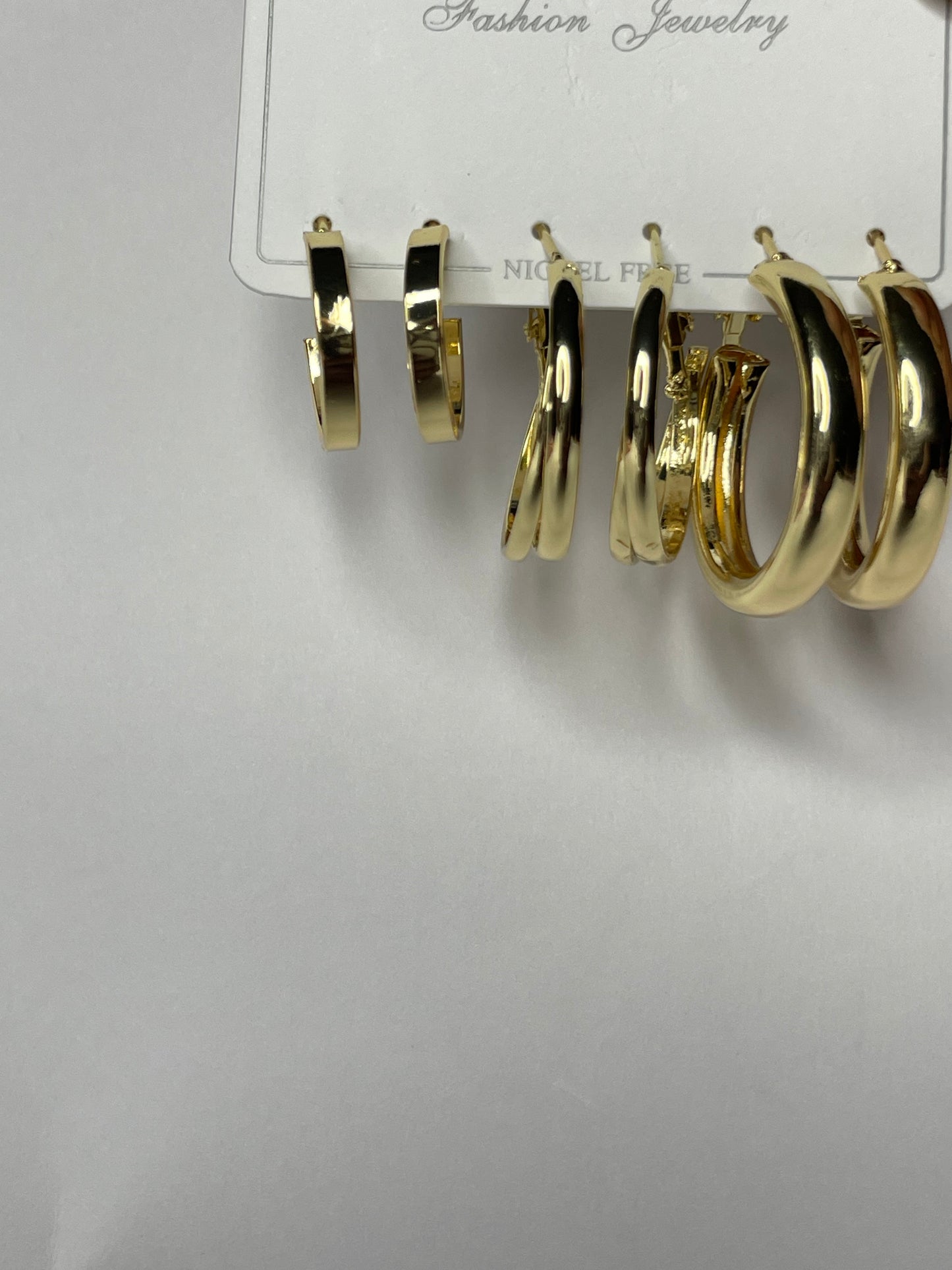 Radiant Gold Hoop Earrings Set