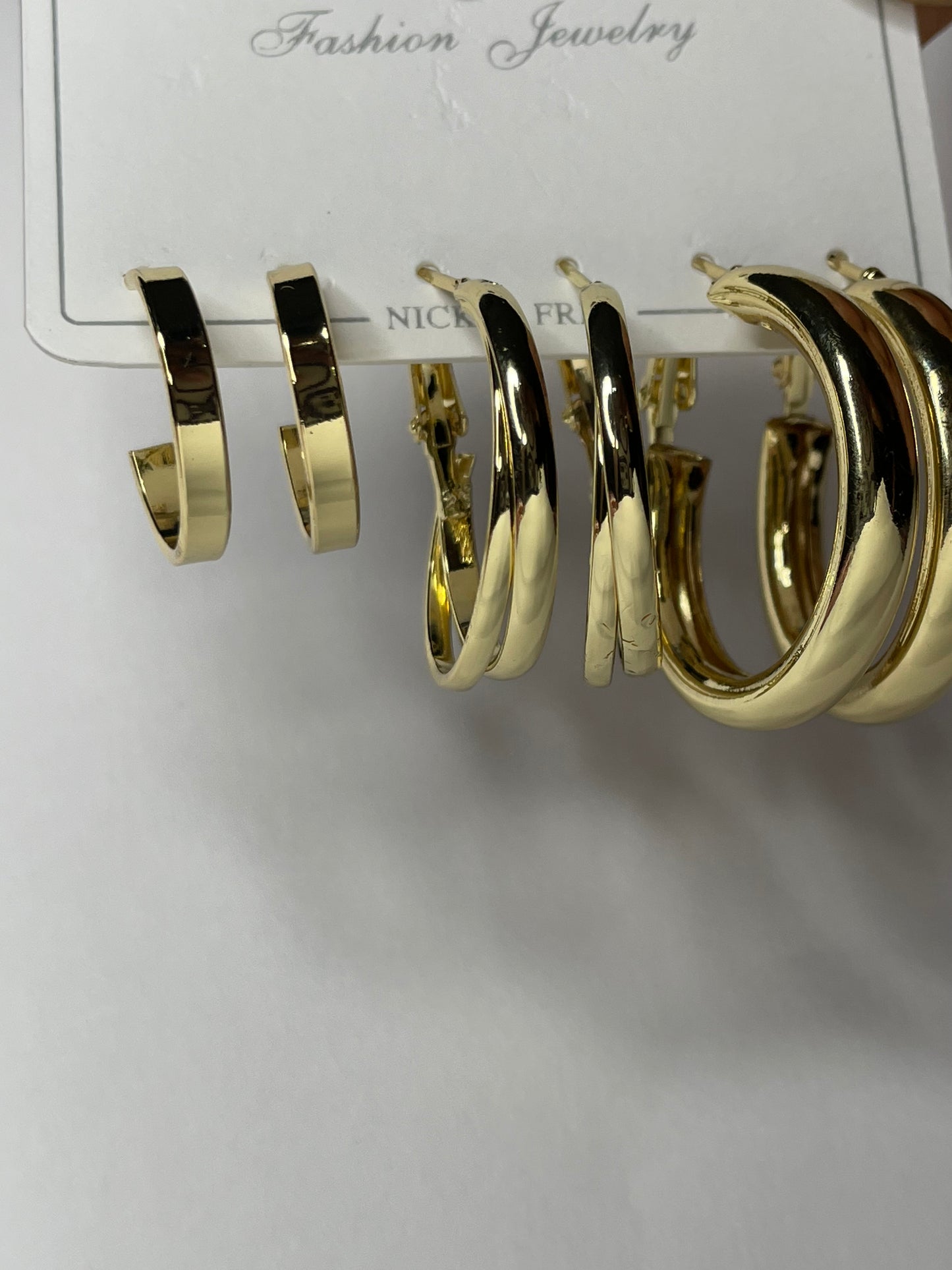 Radiant Gold Hoop Earrings Set