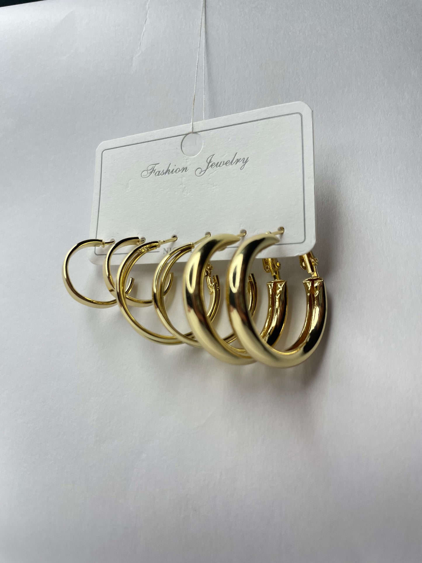 Radiant Gold Hoop Earrings Set