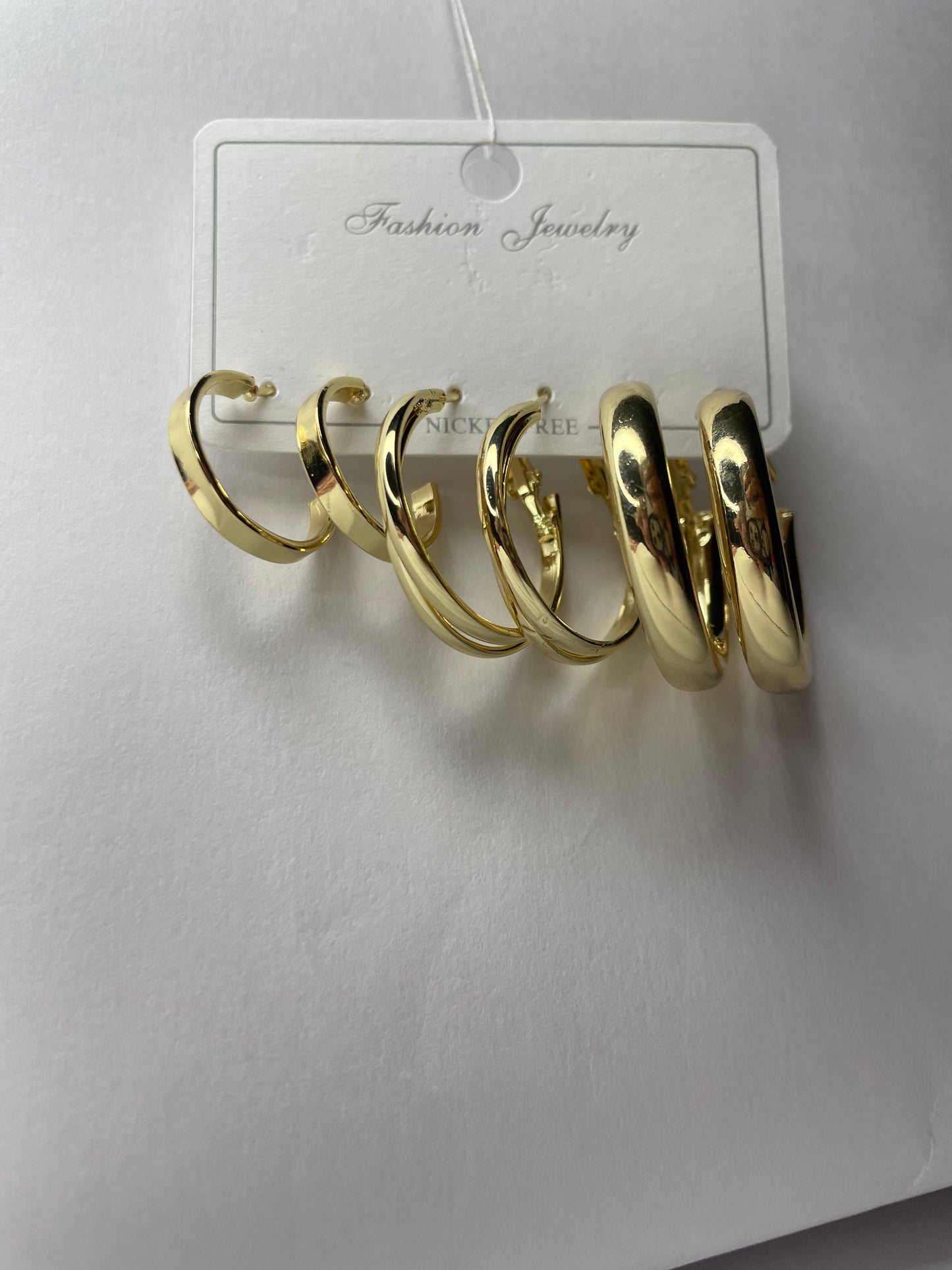 Radiant Gold Hoop Earrings Set