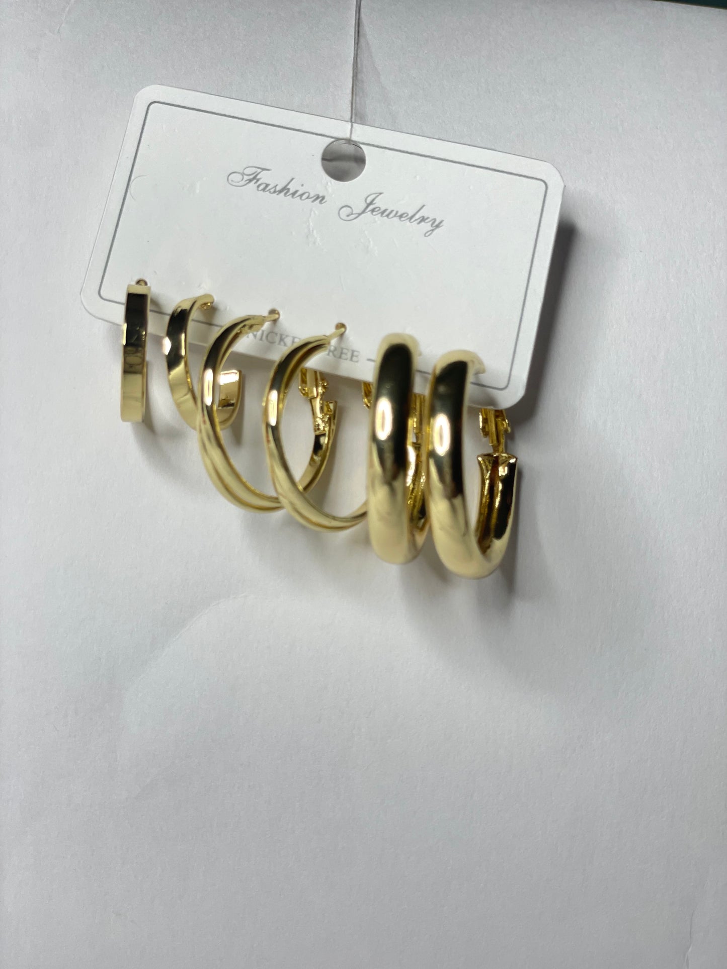 Radiant Gold Hoop Earrings Set