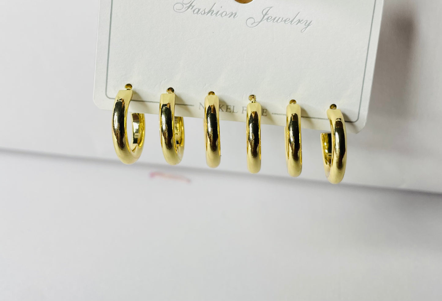 Radiant Gold Hoop Earrings Set