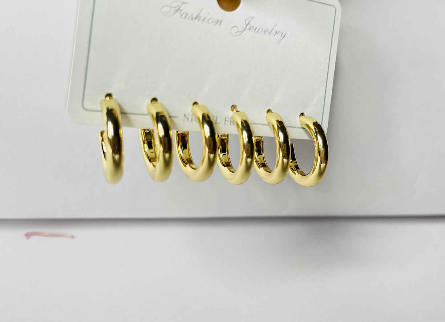Radiant Gold Hoop Earrings Set