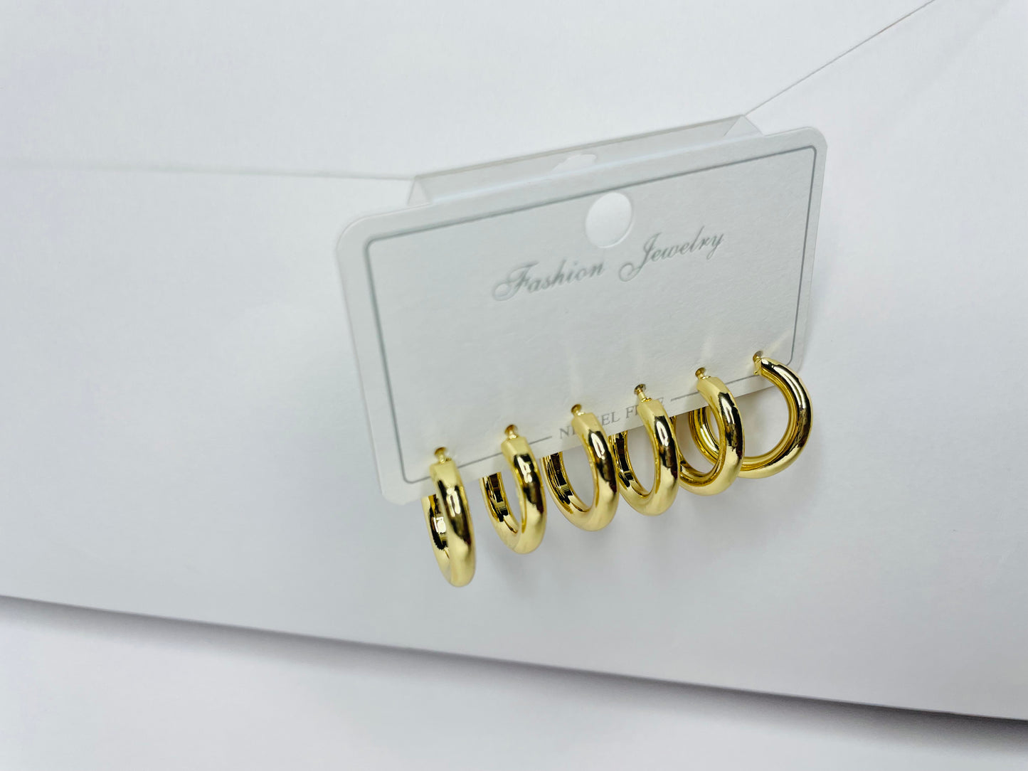 Radiant Gold Hoop Earrings Set