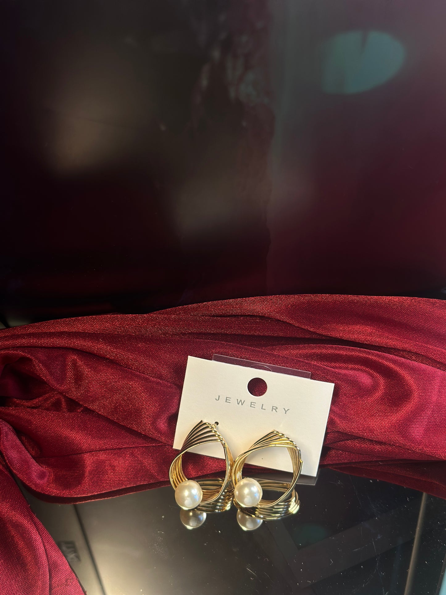 LUNA TWIST PEARL HOOP'S EARRING'S
